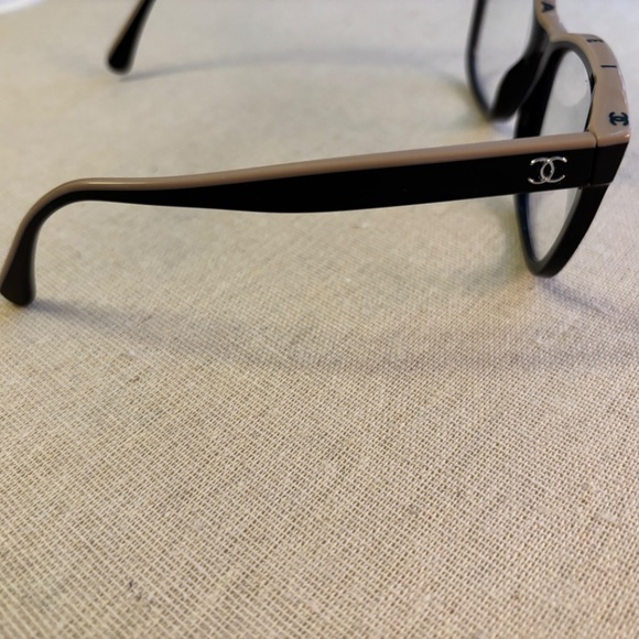 CHANEL GLASSES TWO TONE BLACK AND TAN MODEL 3392 - Picture 6 of 8